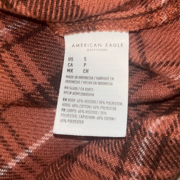 American Eagle flannel with hood - Picture 3 of 4